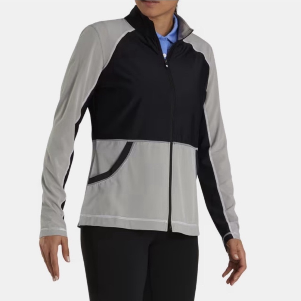 Foot Joy Black and Gray Zip-Up Jacket size small